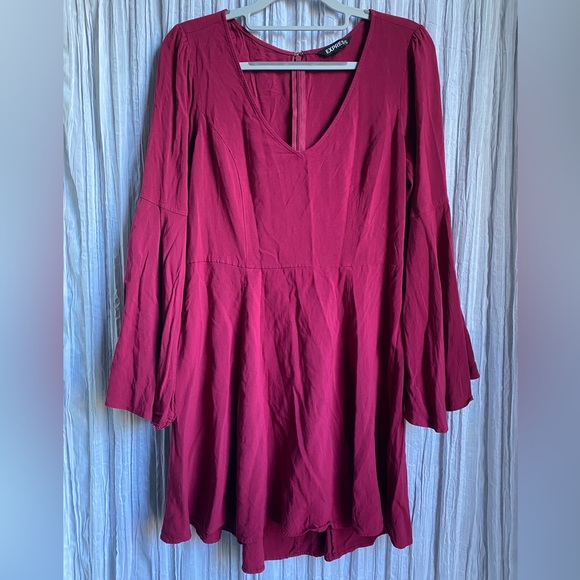 Express Bell Sleeve Skater Dress - Picture 2 of 10